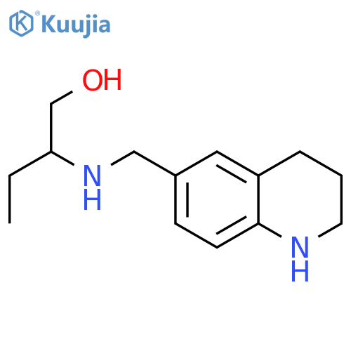 2-(1,2,3,4-tetrahydroquinolin-6-ylmethylamino)butan-1-ol;hydrochloride structure