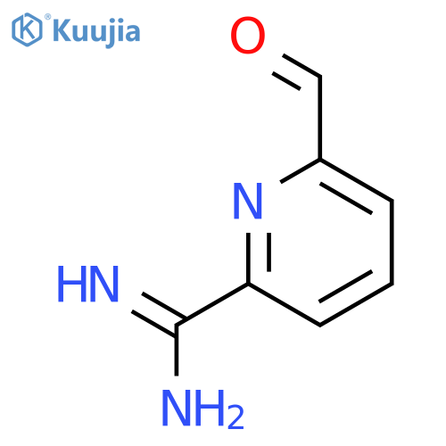 2-Pyridinecarboximidamide, 6-formyl- (9CI) structure