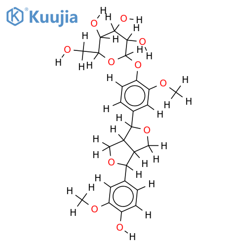 (-)-pinoresinol 4-O-beta-D-glucopyranoside structure