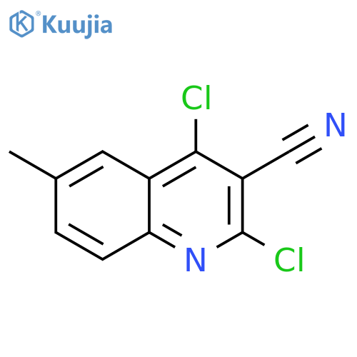 2,4-dichloro-6-methylquinoline-3-carbonitrile structure