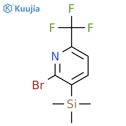 2-bromo-6-(trifluoromethyl)-3-(trimethylsilyl)pyridine structure
