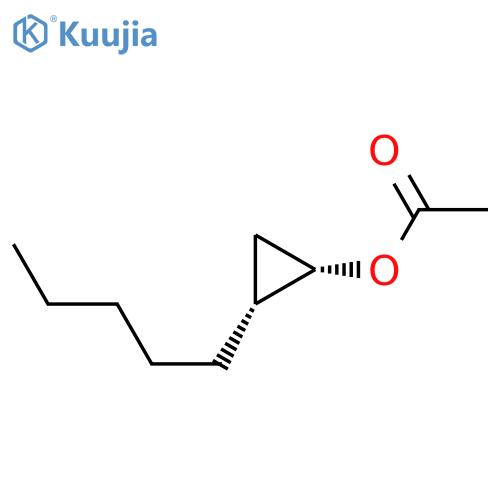 Cyclopropanol,2-pentyl-, 1-acetate, (1S,2R)- structure