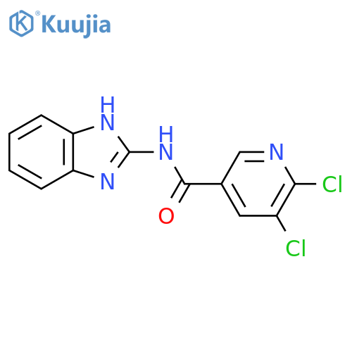 N-(1H-1,3-benzodiazol-2-yl)-5,6-dichloropyridine-3-carboxamide structure