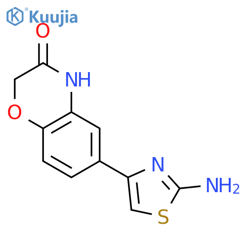 6-(2-Amino-1,3-thiazol-4-yl)-3,4-dihydro-2H-1,4-benzoxazin-3-one structure
