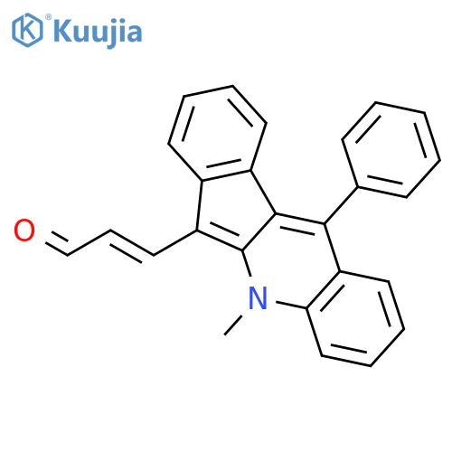 2-Propenal, 3-(5-methyl-11-phenyl-5H-indeno[2,1-b]quinolin-6-yl)- structure