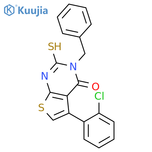 3-benzyl-5-(2-chlorophenyl)-2-sulfanyl-thieno[2,3-d]pyrimidin-4-one structure