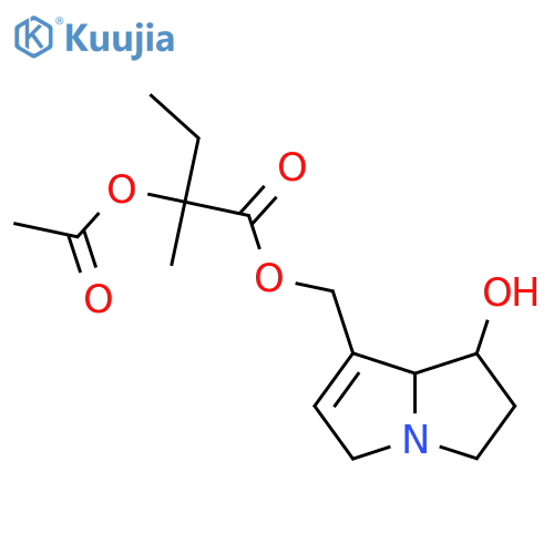 (7-Hydroxy-5,6,7,8-tetrahydro-3H-pyrrolizin-1-yl)methyl 2-acetyloxy-2-methylbutanoate structure