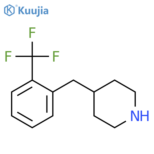 4-{2-(trifluoromethyl)phenylmethyl}piperidine structure