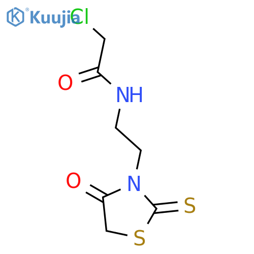 2-chloro-N-2-(4-oxo-2-sulfanylidene-1,3-thiazolidin-3-yl)ethylacetamide structure