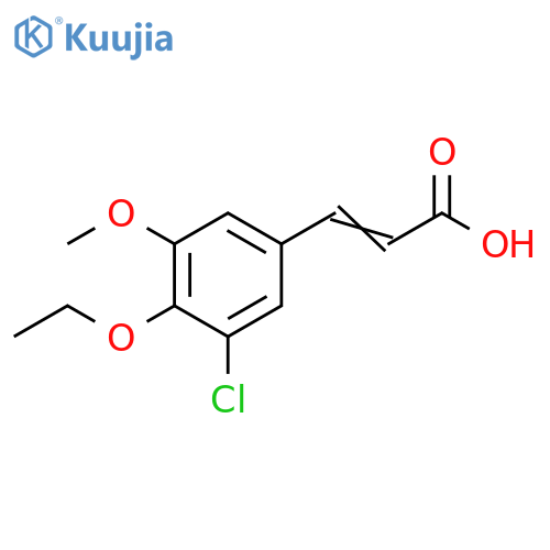 3-(3-chloro-4-ethoxy-5-methoxyphenyl)prop-2-enoic acid structure