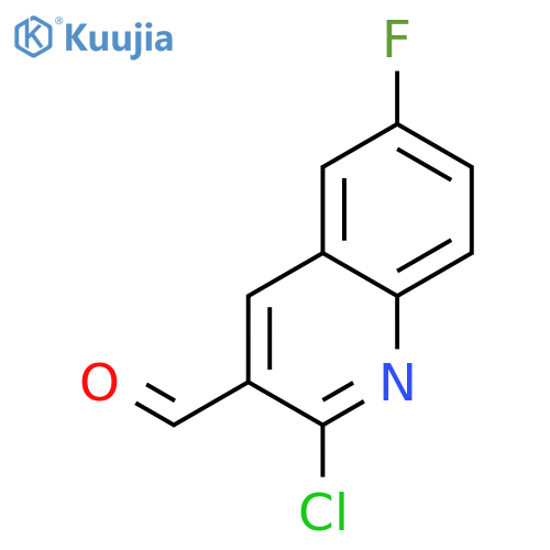 2-chloro-6-fluoro-quinoline-3-carbaldehyde structure