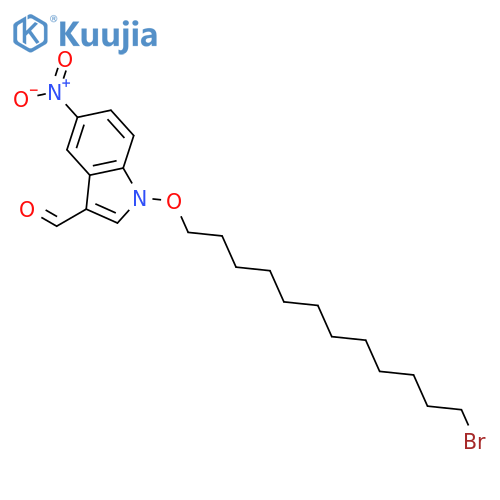 1H-INDOLE-3-CARBOXALDEHYDE, 1-[(12-BROMODODECYL)OXY]-5-NITRO- structure