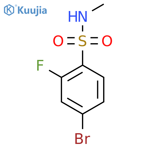 4-bromo-2-fluoro-N-methylbenzene-1-sulfonamide structure