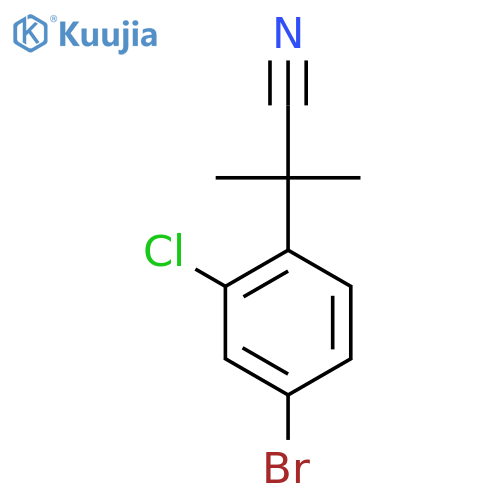 2-(4-Bromo-2-chlorophenyl)-2-methylpropanenitrile structure