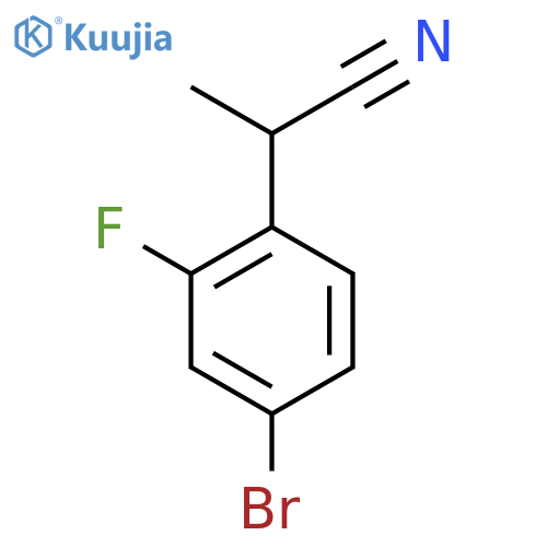 2-(4-bromo-2-fluorophenyl)propanenitrile structure