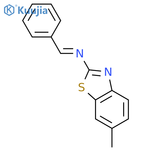2-Benzothiazolamine, 6-methyl-N-(phenylmethylene)- structure