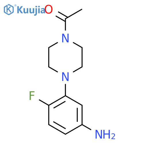 1-[4-(5-amino-2-fluorophenyl)-1-piperazinyl]-Ethanone structure
