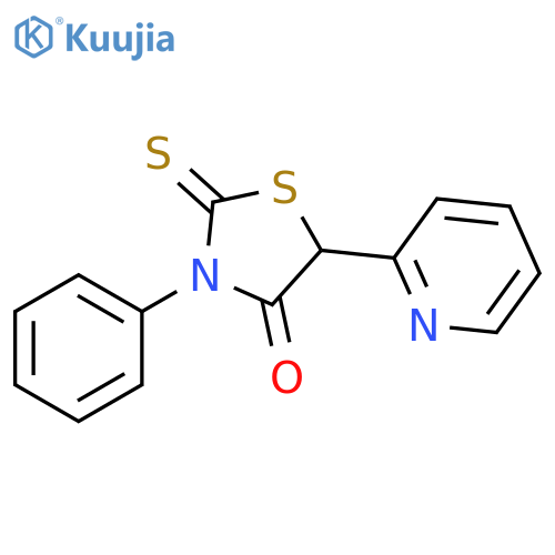 4-Thiazolidinone, 3-phenyl-5-(2-pyridinyl)-2-thioxo- structure