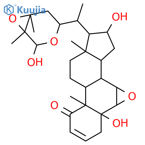 2,3-anhydro-4,6,7-trideoxy-6-[(5alpha,6beta,7beta,16alpha,17beta)-5,16-dihydroxy-1-oxo-6,7-epoxyandrost-2-en-17-yl]-2,3-dimethyl-beta-D-manno-heptopyranose structure