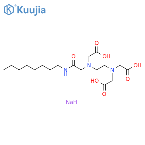Glycine, N-[2-[bis(carboxymethyl)amino]ethyl]-N-[2-(octylamino)-2-oxoethyl]-, trisodium salt (9CI) structure
