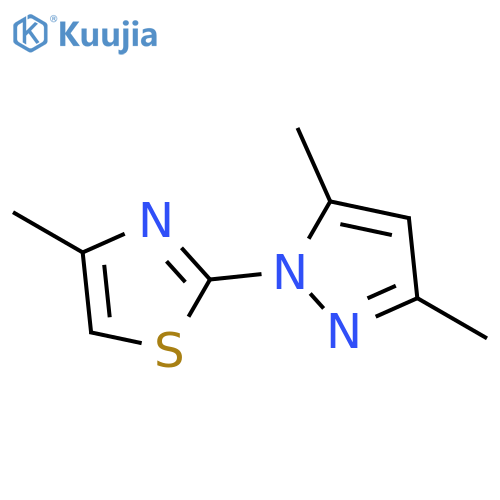 2-(3,5-dimethyl-1H-pyrazol-1-yl)-4-methyl-1,3-thiazole structure
