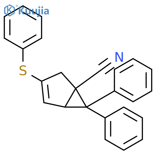 Bicyclo[3.1.0]hex-3-ene-1-carbonitrile, 6,6-diphenyl-3-(phenylthio)- structure
