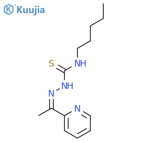 1-pentyl-3-[(e)-1-pyridin-2-ylethylideneamino]thiourea structure