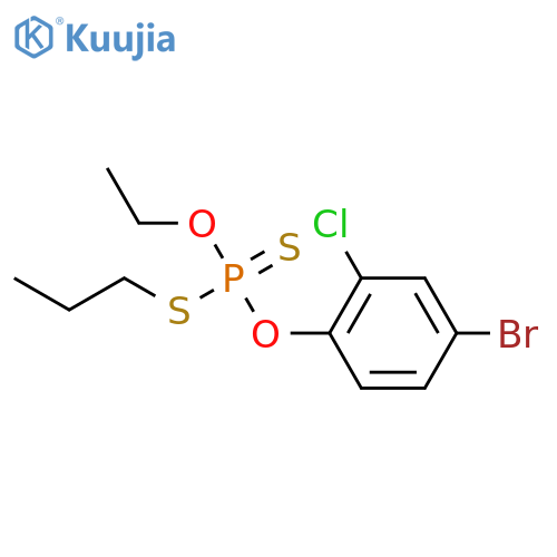 phosphorodithioic acid, O-(4-bromo-2-chlorophenyl) O-ethyl S-propyl ester structure