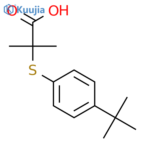 2-[(4-tert-butylphenyl)sulfanyl]-2-methylpropanoic acid structure