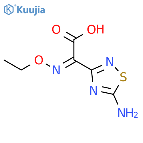 (Z)-2-(5-Amino-1,2,4-thiadiazol-3-yl)-2-(ethoxyimino)acetic Acid structure