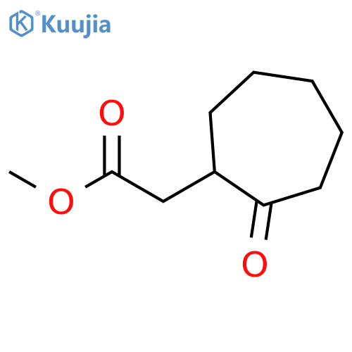 methyl 2-(2-oxocycloheptyl)acetate structure