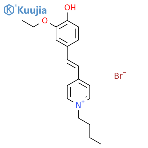 PYRIDINIUM, 1-BUTYL-4-[2-(3-ETHOXY-4-HYDROXYPHENYL)ETHENYL]-, BROMIDE structure