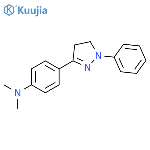 Benzenamine, 4-(4,5-dihydro-1-phenyl-1H-pyrazol-3-yl)-N,N-dimethyl- structure