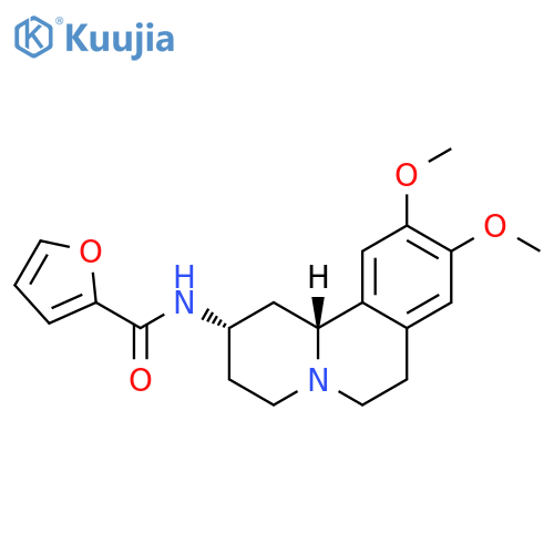 2-Furancarboxamide,N-(1,3,4,6,7,11b-hexahydro-9,10-dimethoxy-2H-benzo[a]quinolizin-2-yl)-, trans- structure
