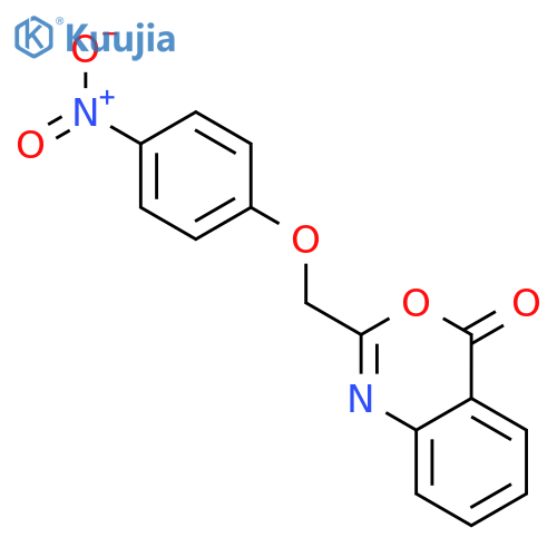 4H-3,1-Benzoxazin-4-one, 2-[(4-nitrophenoxy)methyl]- structure