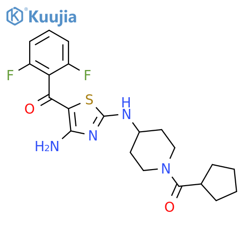 4-Piperidinamine,N-[4-amino-5-(2,6-difluorobenzoyl)-2-thiazolyl]-1-(cyclopentylcarbonyl)- structure