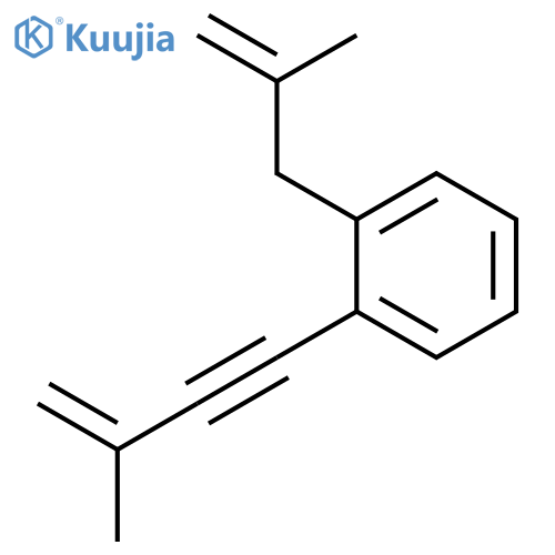 Benzene, 1-(3-methyl-3-buten-1-ynyl)-2-(2-methyl-2-propenyl)- structure