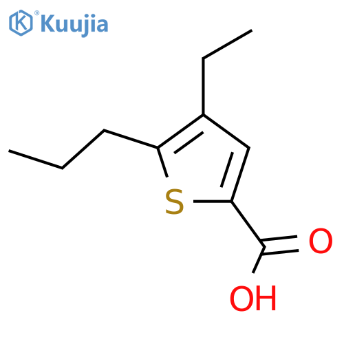 4-ethyl-5-propylthiophene-2-carboxylic acid structure