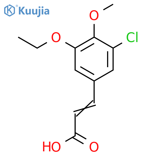 3-(3-Chloro-5-ethoxy-4-methoxyphenyl)prop-2-enoic acid structure
