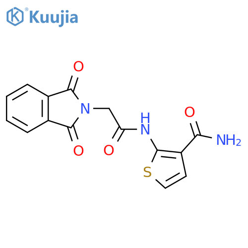 2-[2-(1,3-dioxo-2,3-dihydro-1H-isoindol-2-yl)acetamido]thiophene-3-carboxamide structure