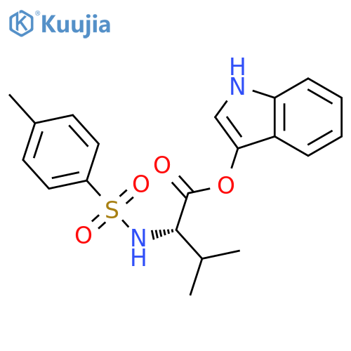 L-VALINE, N-[(4-METHYLPHENYL)SULFONYL]-, 1H-INDOL-3-YL ESTER structure