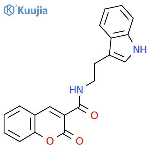 N-2-(1H-indol-3-yl)ethyl-2-oxo-2H-chromene-3-carboxamide structure