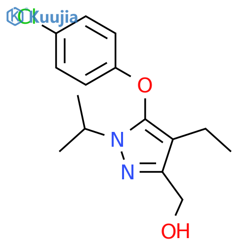 1H-Pyrazole-3-methanol, 5-(4-chlorophenoxy)-4-ethyl-1-(1-methylethyl)- structure