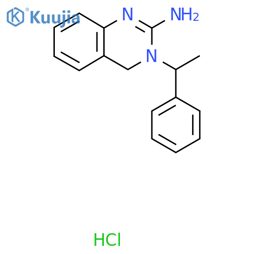 3,4-Dihydro-3-(1-phenylethyl)quinazolin-2-amine hydrochloride structure