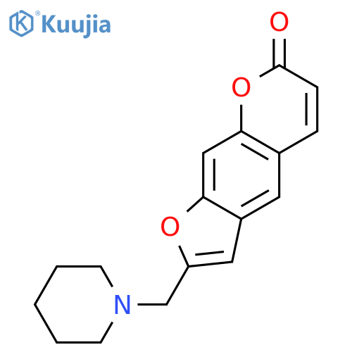 7H-Furo[3,2-g][1]benzopyran-7-one, 2-(1-piperidinylmethyl)- structure