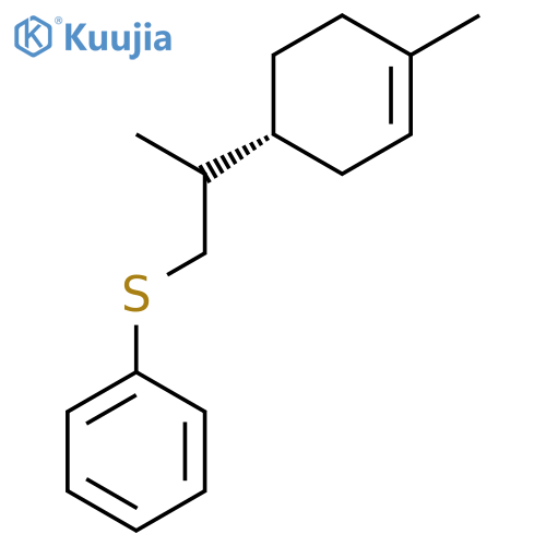 Benzene, [[2-[(1R)-4-methyl-3-cyclohexen-1-yl]propyl]thio]- structure