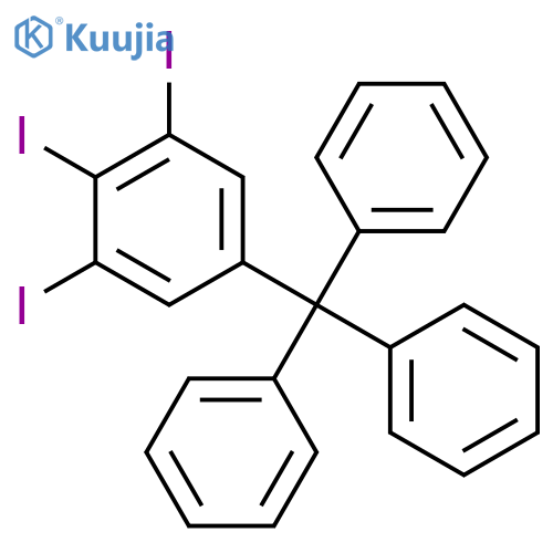 Benzene, 1,2,3-triiodo-5-(triphenylmethyl)- structure