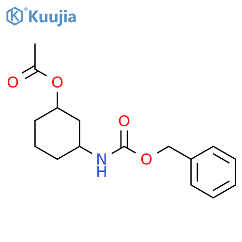 (1S,3R)-3-(((Benzyloxy)carbonyl)amino)cyclohexyl acetate structure