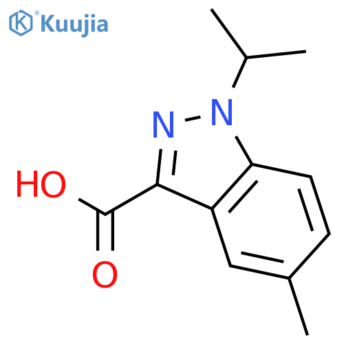 1H-Indazole-3-carboxylic acid, 5-methyl-1-(1-methylethyl)- structure