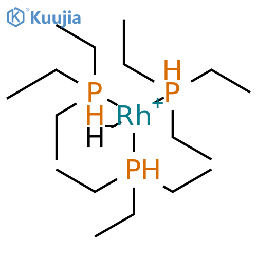 Rhodium, hydrotris(triethylphosphine)-, (SP-4-2)- structure